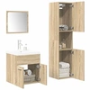 Image de Ensemble de meubles de salle de bain 4 pcs chêne sonoma