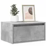 Image de Tables de chevet murales avec lumières LED 2 pcs gris béton, armoire, table d'appoint, armoire de lit, armoire de 860218