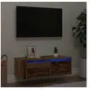 Image de Meuble TV avec lumières LED vieux bois 75x35,5x25 cm
