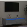 Image de Meuble TV avec lumières LED sonoma gris 100X35,5x25 cm