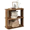 Image de Bibliothèque à 3 niveaux vieux bois 60x30x60 cm bois ingénierie, étagère, étagère à livres, étagère de rangement, 860254