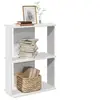 Image de Bibliothèque à 3 niveaux blanc 60x30x80 cm bois d ingénierie