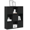 Image de Bibliothèque chêne noir 89x24x101,5 cm bois d ingénierie