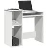 Image de Bureau avec étagères blanc 84x40x78 cm bois d ingénierie