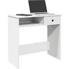 Image de Bureau Blanc 80x40x75 cm Bois d'ingénierie, bureau d'ordinateur, bureau debout, bureau avec rangement, bureau d'étude 860472