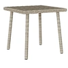 Image de Table basse de jardin rectangulaire gris clair résine tressée