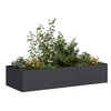 Image de Jardinière noir 200x80x40 cm acier