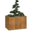 Image de Jardinière rouillé 120x80x80 cm acier inoxydable