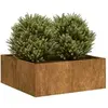 Image de Jardinière rouillé 80x80x30 cm acier inoxydable