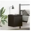Image de Tables de chevet murales 2 pcs noir 38x34x40 cm