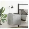Image de Table de chevet murale gris béton 38x34x40 cm