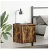 Image de Tables de chevet murales 2 pcs chêne fumé 38x34x40 cm