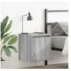 Image de Table de chevet murale sonoma gris 38x34x40 cm