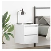 Image de Table de chevet murale blanc 38x34x40 cm