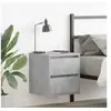 Image de Table de chevet murale gris béton 38x34x40 cm