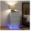 Image de Table de chevet avec lumières LED blanc 38x34x65 cm