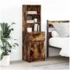 Image de Table de chevet chêne fumé 39x35x125 cm bois d ingénierie