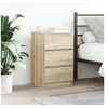 Image de Tables de chevet avec 3 tiroirs 2 pcs chêne sonoma 39x35x65 cm