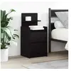 Image de Tables de chevet avec 2 tiroirs 2 pcs chêne noir 38x34x80 cm, meuble de chevet, table d'appoint, armoire de lit, 861358