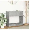 Image de Table console avec tiroirs gris béton 85,5x38,5x74,5 cm