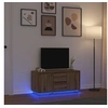 Image de Meuble TV avec éclairages LED chêne artisanal 100x41x50 cm