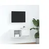 Image de Meuble TV blanc 60x31x25,5 cm bois d'ingénierie, banc TV, meuble hifi, centre de divertissement, buffet TV, meuble 861436