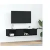 Image de Meubles TV 2 pcs chêne noir 60x31x25,5 cm bois d ingénierie