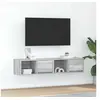 Image de Meubles TV 2 pcs sonoma gris 60x31x25,5 cm bois d ingénierie