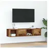 Image de Meubles TV 2 pcs vieux bois 60x31x25,5 cm bois d ingénierie