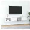 Image de Meubles TV 2 pcs blanc 80x31x25,5 cm bois d'ingénierie, banc TV, meuble hifi, centre de divertissement, buffet TV, 861455