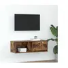 Image de Meuble TV chêne fumé 80x31x25,5 cm bois d ingénierie