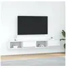 Image de Meubles TV 2 pcs blanc 100x31x25,5 cm bois d ingénierie