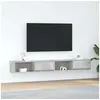 Image de Meubles TV 2 pcs gris béton 100x31x25,5 cm bois d ingénierie