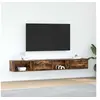 Image de Meubles TV 2 pcs chêne fumé 100x31x25,5 cm bois d'ingénierie, banc TV, meuble hifi, centre de divertissement, buffet 861481