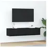 Image de Meubles TV 2 pcs chêne noir 60x31x25,5 cm bois d ingénierie