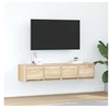 Image de Meubles TV 2 pcs chêne sonoma 60x31x25,5 cm bois d'ingénierie, banc TV, meuble hifi, centre de divertissement, buffet 861495