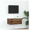 Image de Meuble TV chêne fumé 60x31x25,5 cm bois d ingénierie