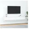 Image de Meubles TV 2 pcs blanc 80x31x25,5 cm bois d ingénierie
