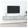 Image de Meubles TV 2 pcs gris béton 80x31x25,5 cm bois d ingénierie