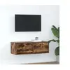 Image de Meuble TV chêne fumé 80x31x25,5 cm bois d ingénierie