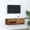 Image de Meuble TV vieux bois 80x31x25,5 cm bois d ingénierie