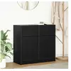 Image de Buffet avec tiroir chêne noir 80x34x76 cm bois d ingénierie