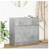 Image de Buffet avec tiroir gris béton 80x34x76 cm bois d'ingénierie, meuble de rangement, buffet, meuble d'entrée, meuble 861538