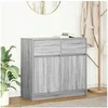 Image de Buffet avec tiroir sonoma gris 80x34x76 cm bois d ingénierie
