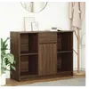 Image de Buffet avec tiroir chêne brun 101x35x76 cm bois d ingénierie