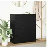 Image de Buffet avec tiroirs chêne noir 71x35x84 cm bois d ingénierie