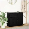 Image de Buffet avec tiroir chêne noir 71x35x65 cm bois d'ingénierie, meuble de rangement, buffet, meuble d'entrée, meuble 861599