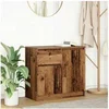 Image de Buffet avec tiroir vieux bois 71x35x65 cm bois d ingénierie