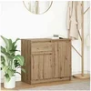 Image de Buffet avec tiroir chêne artisanal 71x35x65 cm bois ingénierie, meuble de rangement, buffet, meuble d'entrée, meuble 861606