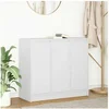 Image de Buffet blanc 85x34x76 cm bois d'ingénierie